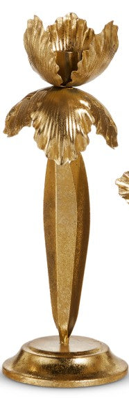 Gold Flower Candleholder Assorted petal integrate