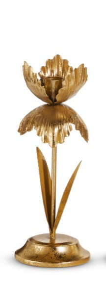 Gold Flower Candleholder Assorted integrate petal