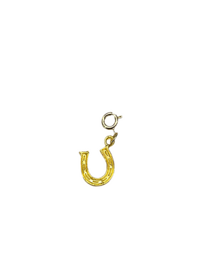 Gold Horseshoe Clip Charm