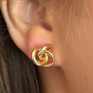 Gold Knotted Earrings