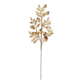 Gold Leaf & Pomegranate Stem 26"