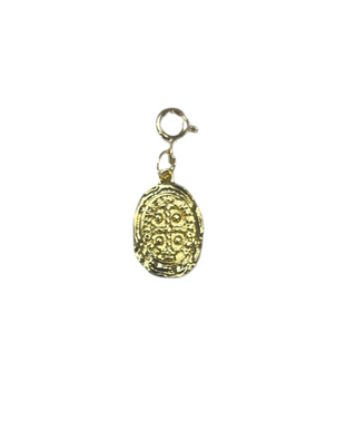 Gold Medallion Clip Charm
