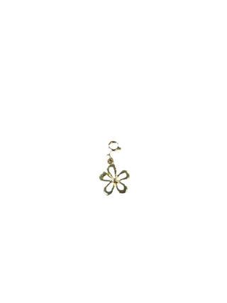 Gold Plumeria Flower Clip Charm