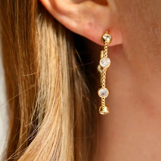 Gold Power Hoop Earrings