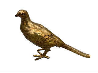 Gold Resin Pheasant Assorted
metallic gold pheasant figurine distress bronze fall autumn