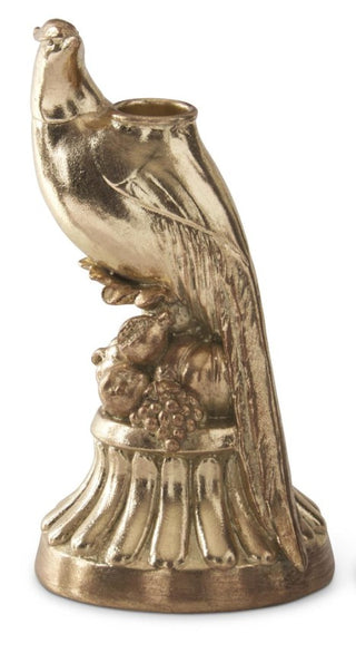 Gold Resin Pheasant Taper Candleholder Assorted