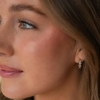 Gold Shiny Huggie Earrings