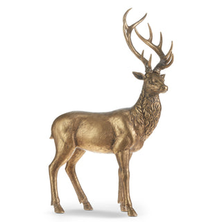 gold standing deer holiday christmas outdoor
