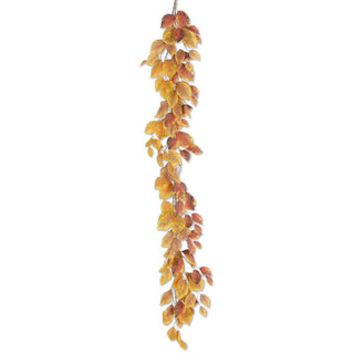Golden Yellow & Rust Birch Leaves Garland 60"