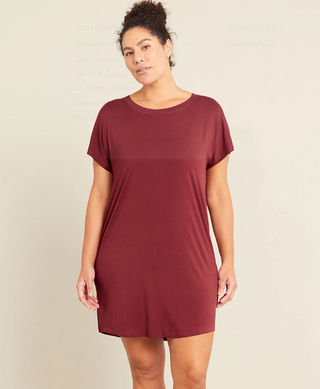 Goodnight sleep dress ruby, organic bamboo