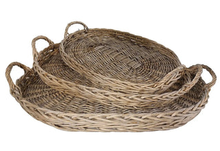 Grape Tray Picking Basket Assorted Size woven rattan handle