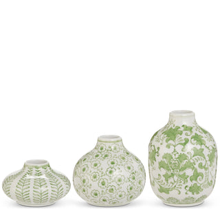 Green Bud Vases Assorted