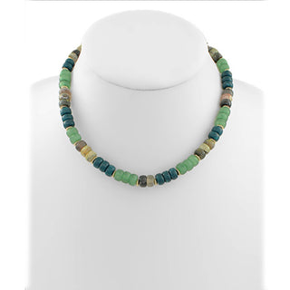 Green Multi Color Beaded Necklace
