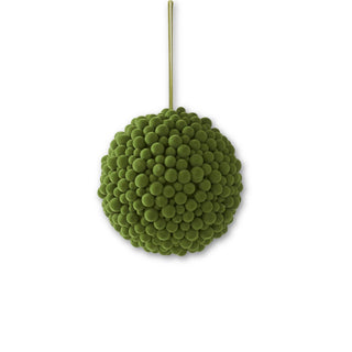 Green Multi Size Pompom Ball Ornament 6"