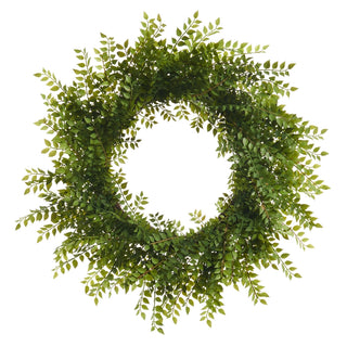 Green Ruscus Wreath 26"