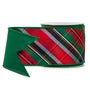 Green Tartan Plaid Wired Ribbon 4" - SOLD BY THE FOOT