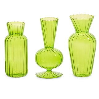 Green Vases, Assorted glass 
