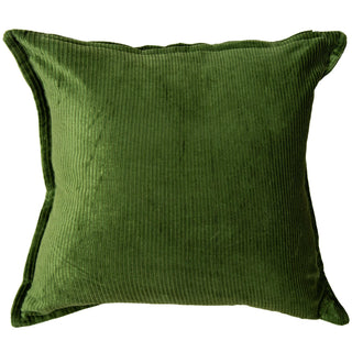 Green Velvet Corduroy Down Alternative Decorative Pillow emerald sheen