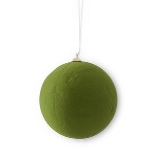 Green Velvet Round Ornament 5.25"