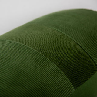 Green Velvet Corduroy Stripe Down Alternative Lumbar Pillow