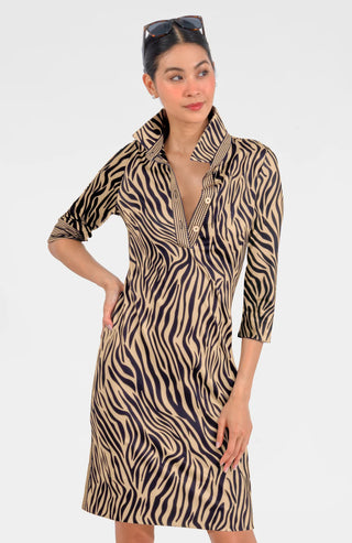 Gretchen Scott Everywhere Dress Animal Instinct in Zebra Khaki