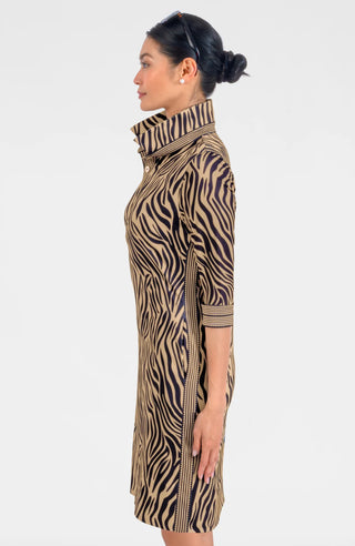 Gretchen Scott Everywhere Dress Animal Instinct in Zebra Khaki
