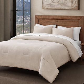 Cotton Voile Comforter Set, Sable