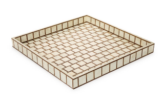 Hand Inlaid Bamboo & Capiz Shell Accent Tray
