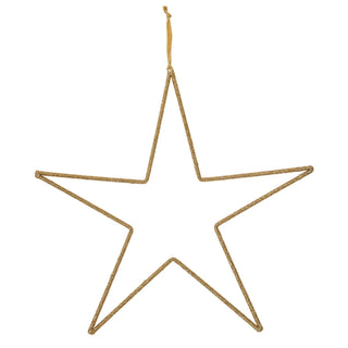 Hanging Gold Beaded Star large ornament