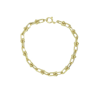 Hardware Small Gold Link Bracelet hypoallergenic nickel free