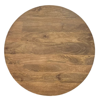 Hawthorne Traditional Round Pedestal Bistro Dining Table mango wood medium brown