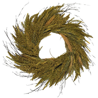 Heather Wreath in Gold 24in