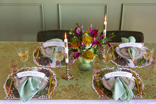 Hester & Cook Die-Cut Artichoke Wreath Placemats fall autumn harvest brown orange green
