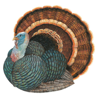 Hester & Cook Die-Cut Heritage Turkey Placemats Thanksgiving table top
