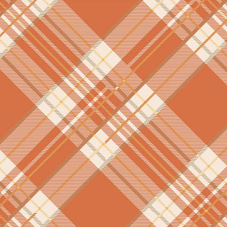 Hester & Cook Orange Plaid Cocktail Napkins