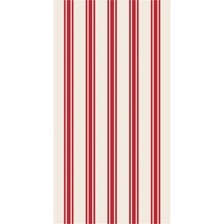 Hester & Cook Red Linen Stripe Guest Napkin