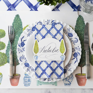 Table scape including Hester & Cook Topiary Garden Placemats