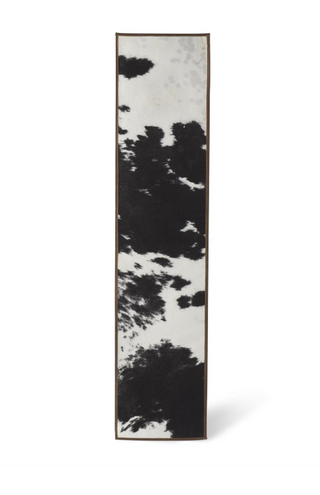 Hide Table Runner black and white cowhide cow