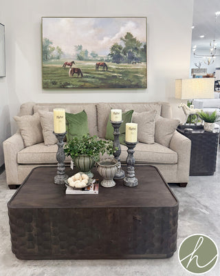 Horse Fields Framed Canvas Painting