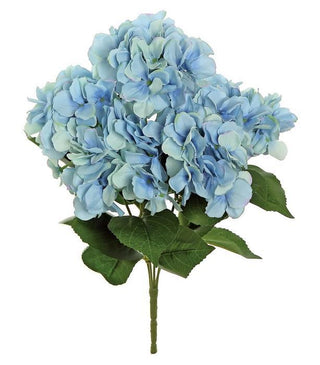 Hydrangea Bush in Blue x 5, 18" 5" Bloom