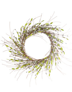 24” Pussy Willow Wreath