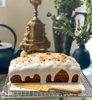 a photo of the maison zoe ford carroty cake freshly baked 