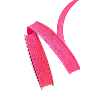 Hot Pink Tweed 5/8" x 1' Wired Ribbon - SOLD BY THE FOOT
