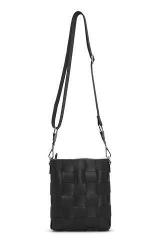 Ilse Jacobsen Braided Crossbody in Black purse bag