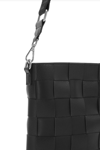Ilse Jacobsen Braided Crossbody in Black bag purse