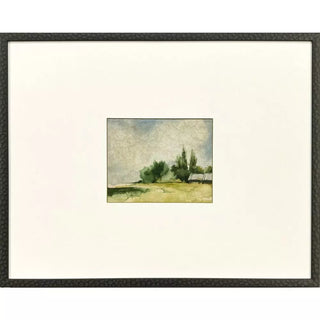 In the Meadows II Artwork Assorted tree green landscape barn farm sky clouds