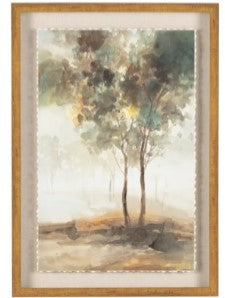 Indian Summer Print Assorted deckled paper tree landscape brown