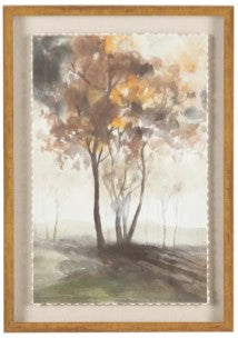 Indian Summer Print Assorted deckled paper tree landscape brown