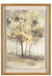 Indian Summer Print Assorted tree landscape brown deckled
