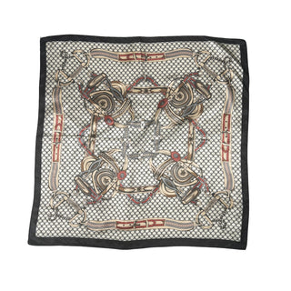 Ivory Multi Color Chain Printed Square Scarf